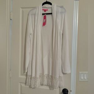 Lilly Pulitzer NWT white Tatum Cardigan XL